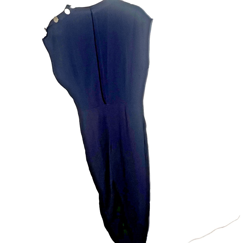 Zara Jumpsuit Medium  Womens High Neck Short Sleeve Knot Open Back‎  One Piece